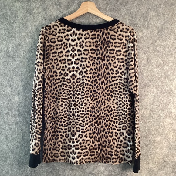 Betsey Johnson Animal Print Cheetah Pullover Long Sleeve Size M Top. - Picture 2 of 12